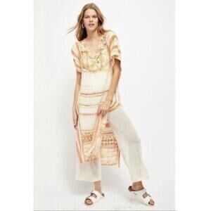 Free People Crochet Knit Dress Kaftan Coverup
